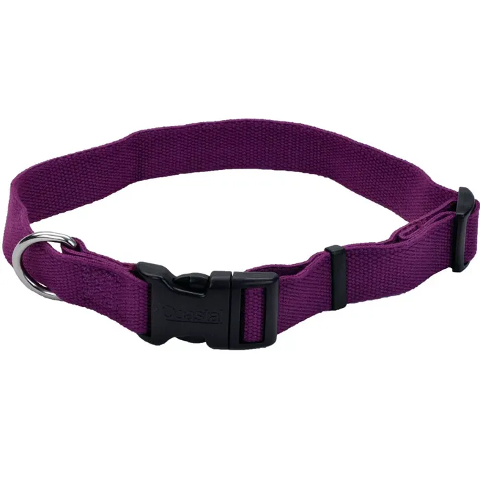 Adjustable Dog Collar - Eggplant Sml/med 3/4" X 12" 18"