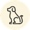 A stylized cartoon dog profile.